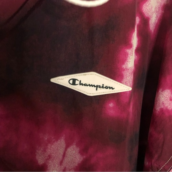 Champion jacket tie dye rare Hoodie jacket Pink M - Picture 3 of 11